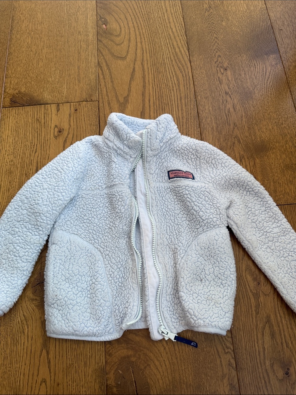Vineyard Vines girls Kids Light blueSherpa Zip-Up Jacket- fleece 3t
